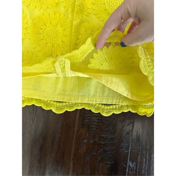 Joe Fresh Flower Embroidery Yellow Skirt - Picture 3 of 5